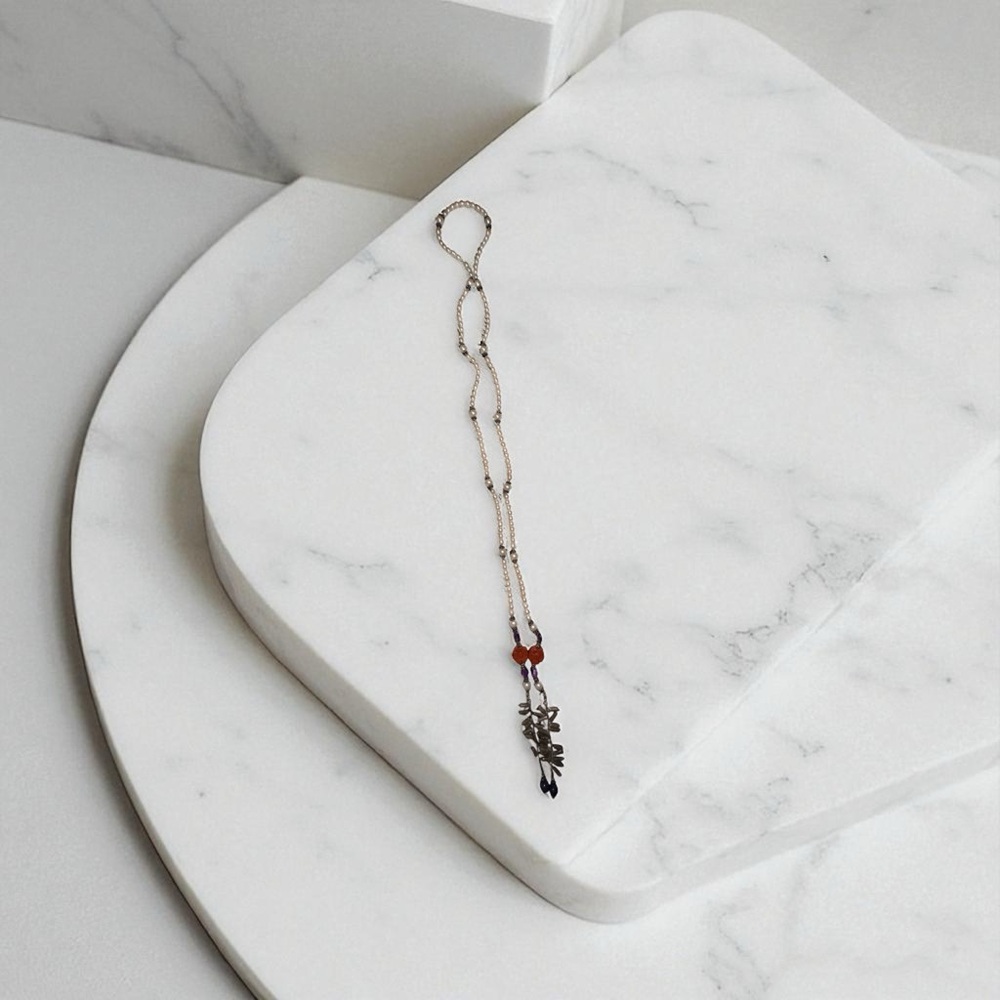 Natural genuine Pearls VINTAGE gorgeous LARIAT Necklace with labradorite Pendant